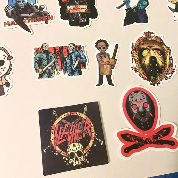 Lot of 51 Assorted Slasher Movie Stickers Halloween Scream Jason Freddy - Picture 15 of 16